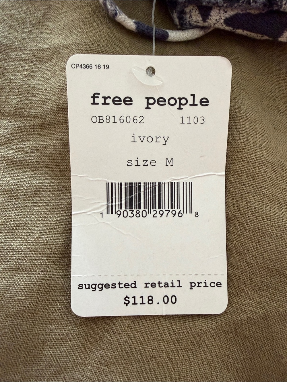 Free People Navy and White Printed Halter Dress - Picture 3 of 3